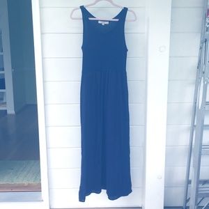 Loft dark navy maxi dress